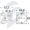 TOMA SICURY 2P+T CON USB-C