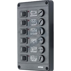 Switch panel type p6 with 6 fuses 24V