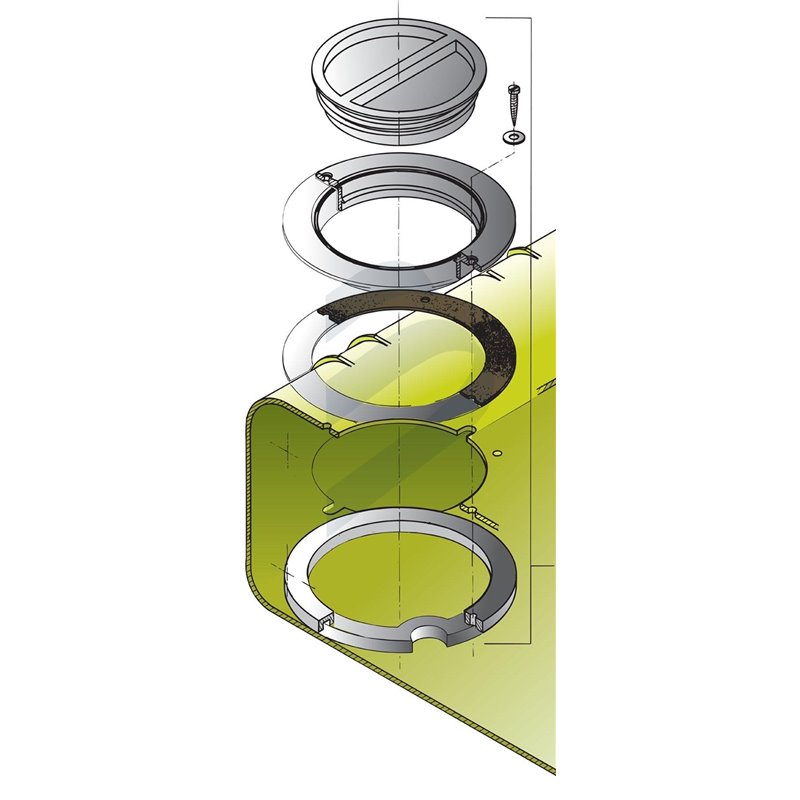 Inspection lid kit for rigid watertanks