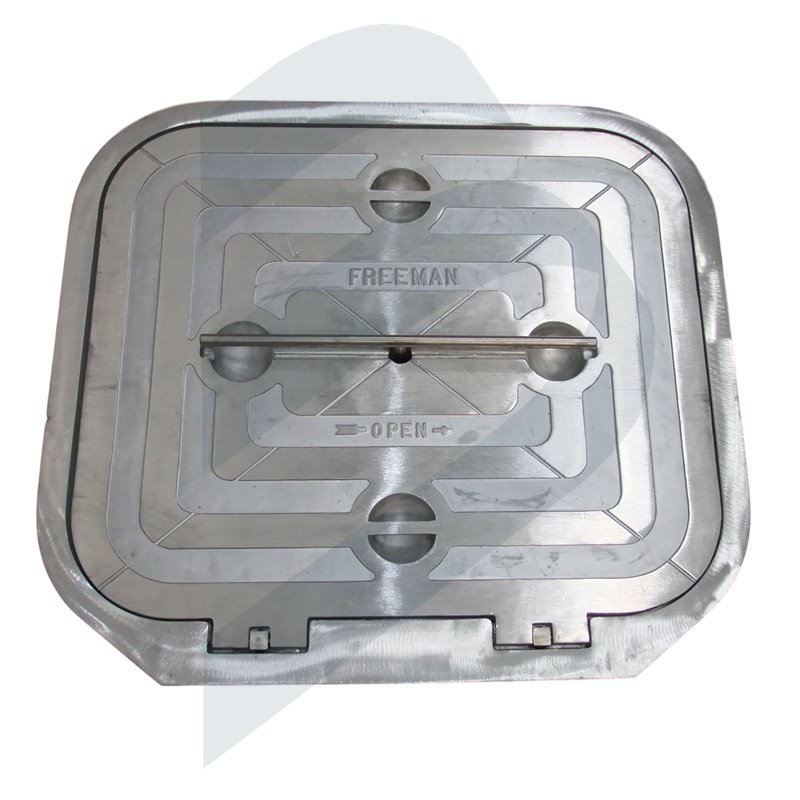 SQUARE HATCH ALUMINUM RING