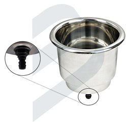 GLASS HOLDER WITH DRAIN HOLE