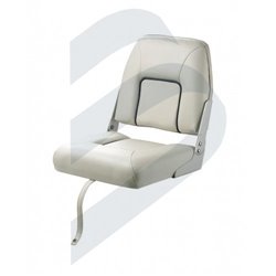 Seat "First mate" skai white with blue piping