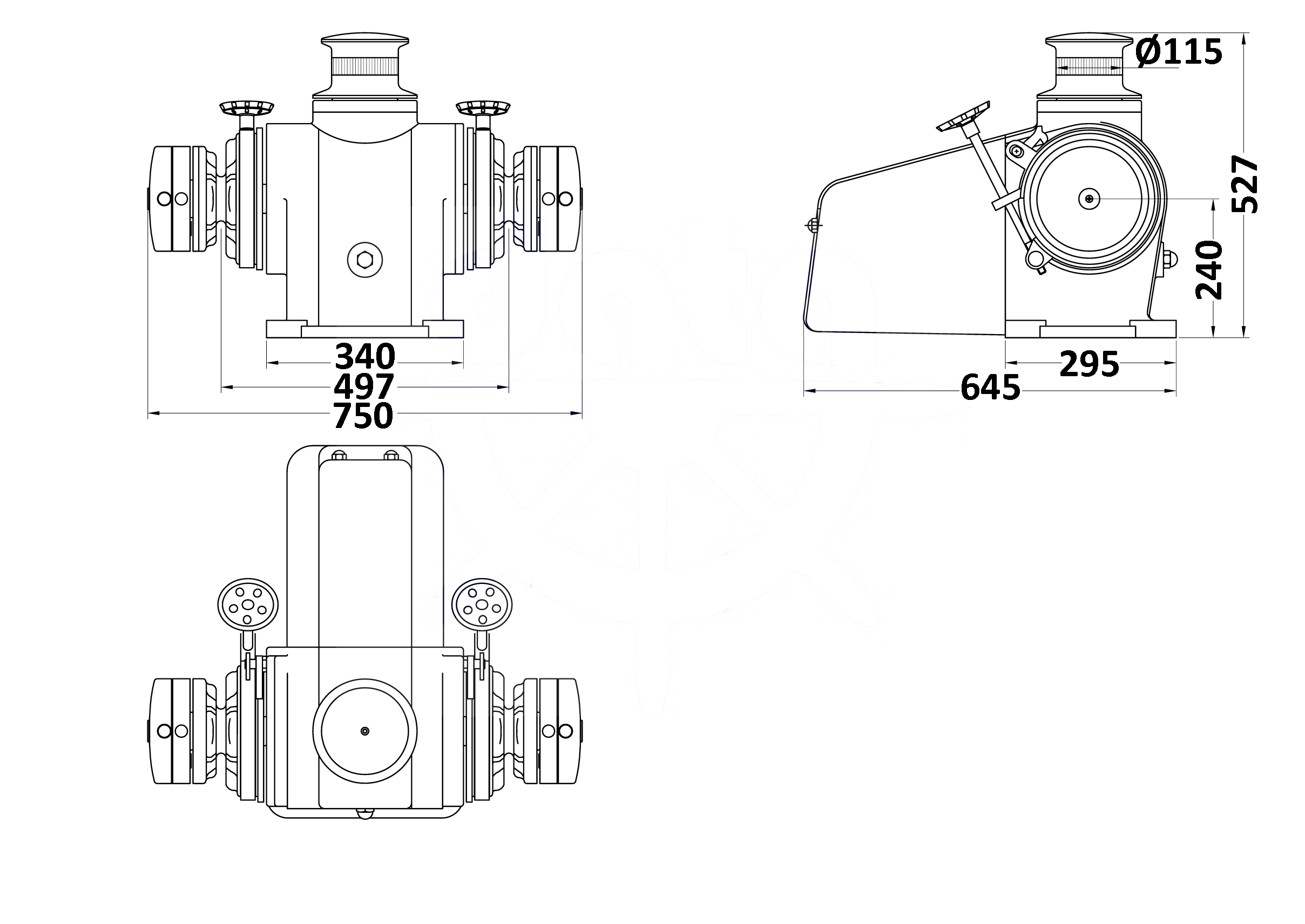 WINDLASS DATA DZC1202 HYDRAULIC-STEEL - 14MM