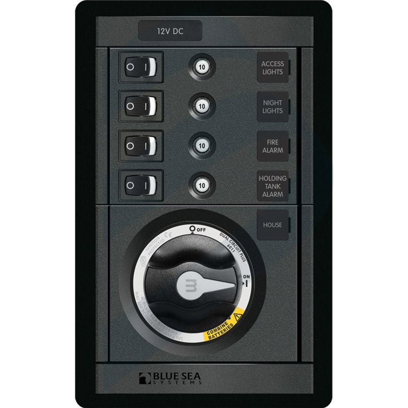 PANEL 4 SWITCH +BATTERY SWITCH SERIE M