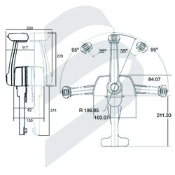 MANDO TELEFLEX SL3-TWIN