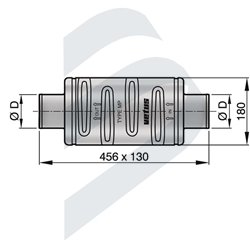 VETUS MUFFLER TYPE DEMPMP MP100