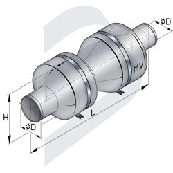 SILENCIOSO DE ESCAPE VETUS TIPO MV 90MM