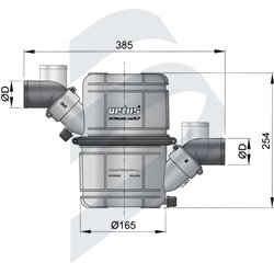 COLECTOR/SILENCIOSO VETUS TIPO NLP 50MM