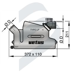 EXHAUST WATERLOCK VETUS TYPE WLOCKLR Ø45MM