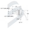 SHOWER MIXER FOR BULKHEAD MOUNTING