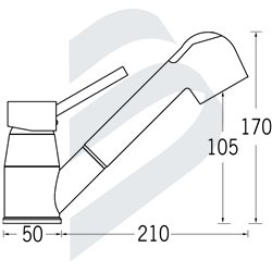 DIANA MIXER WITH PULL-OUT SHOWER - C/H