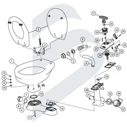 SEAL HOUSING ASSEMBLY FOR TOILETS SERIE -2000