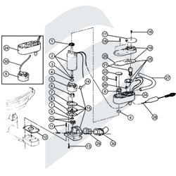 KIT DE HARDWARE PARA BOMBA JABSCO VERTICAL