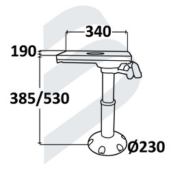 TELESCOPING GAS PEDESTAL