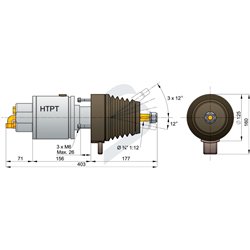 Pump type HTP2008T with tiltable shaft