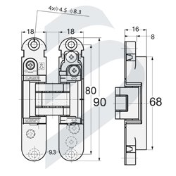 CONCEALED CABINET HINGE