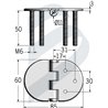 SYMMETRIC HINGE STUD WELDED