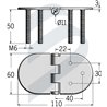 SYMMETRIC HINGE STUD WELDED