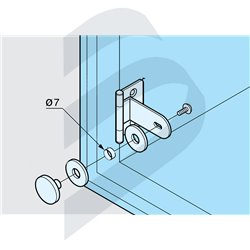 INSET GLASS DOOR HINGE