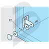 INSET GLASS DOOR HINGE