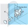 HALF OVERLAY GLASS DOOR HINGE