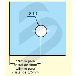 GLASS DOOR HINGE CATCH