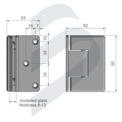 SHOWER HINGE