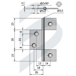 NON-MORTICE HINGE