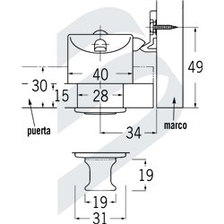 PUSH KNOB LATCH PKL-ABS