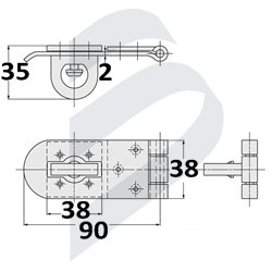 ALDABILLA CON GIRATORIO HEAVY DUTY