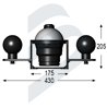 GLOBEMASTER STEEL BOAT COMPASS